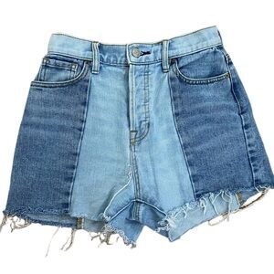 PacSun High Waist Denim Patchwork Shorts